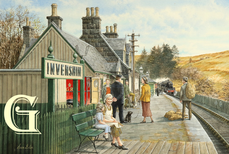 Sean Bolan, original watercolour, INVERSHIN