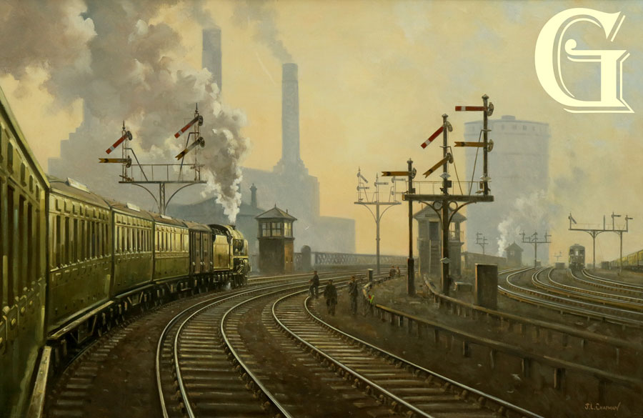 JOHN CHAPMAN, ORIGINAL PAINTING, THE BOAT TRAIN