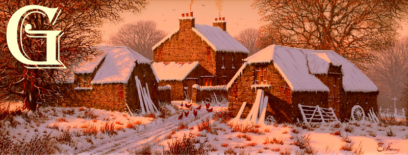 EDWARD HERSEY original painting, COLOURS OF A WINTER'S EVE