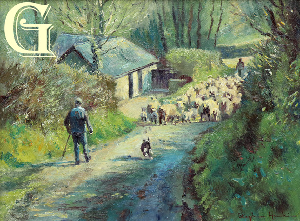 Stephen Hawkins oil painting, A SUNNY DAY