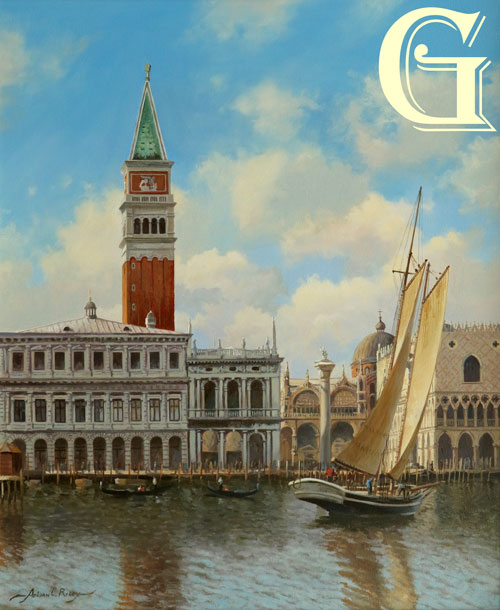 Adrian Rigby, original painting, SPLENDOUR OF VENICE