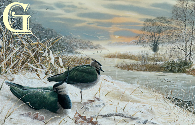 Adrian Rigby, original painting, FROSTY EVENING