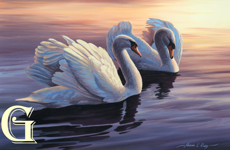 Adrian Rigby, original painting, EVENING GRACE