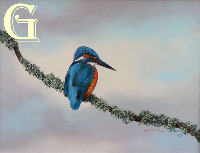 STUTELY, ORIGINAL PAINTING, KINGFISHER