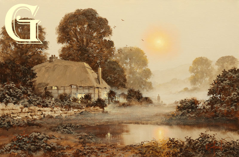 TELFORD, RICHARD TELFORD, ORIGINAL PAINTING, MELLOW  EVENING