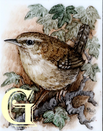 Rita Whitaker, enamel painting on copper, WREN