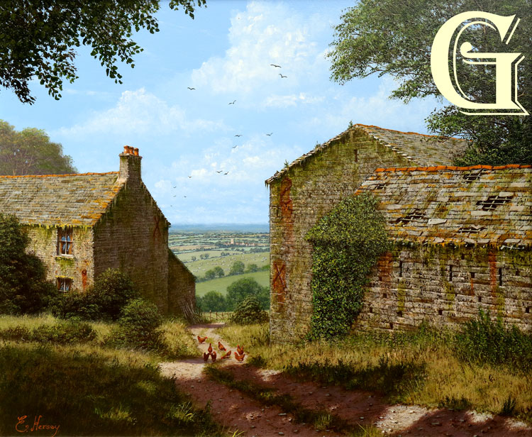 EDWARD HERSEY original painting, BY THE OLD BUTT