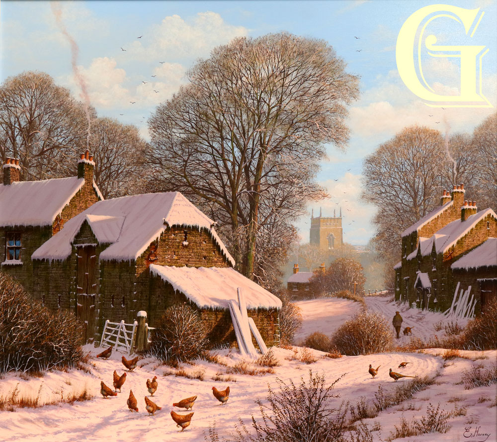 EDWARD HERSEY original painting, LETS GET HOME TOBY